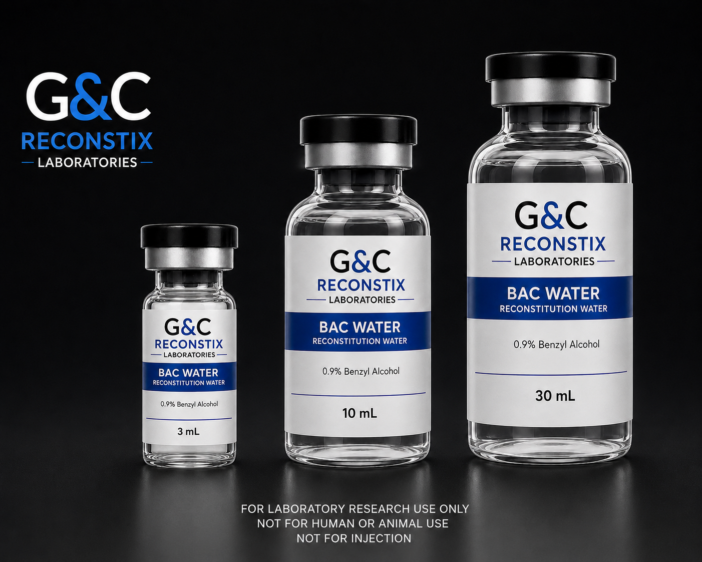 G&C ReconStix 10 mL and 30 mL reconstitution water vials