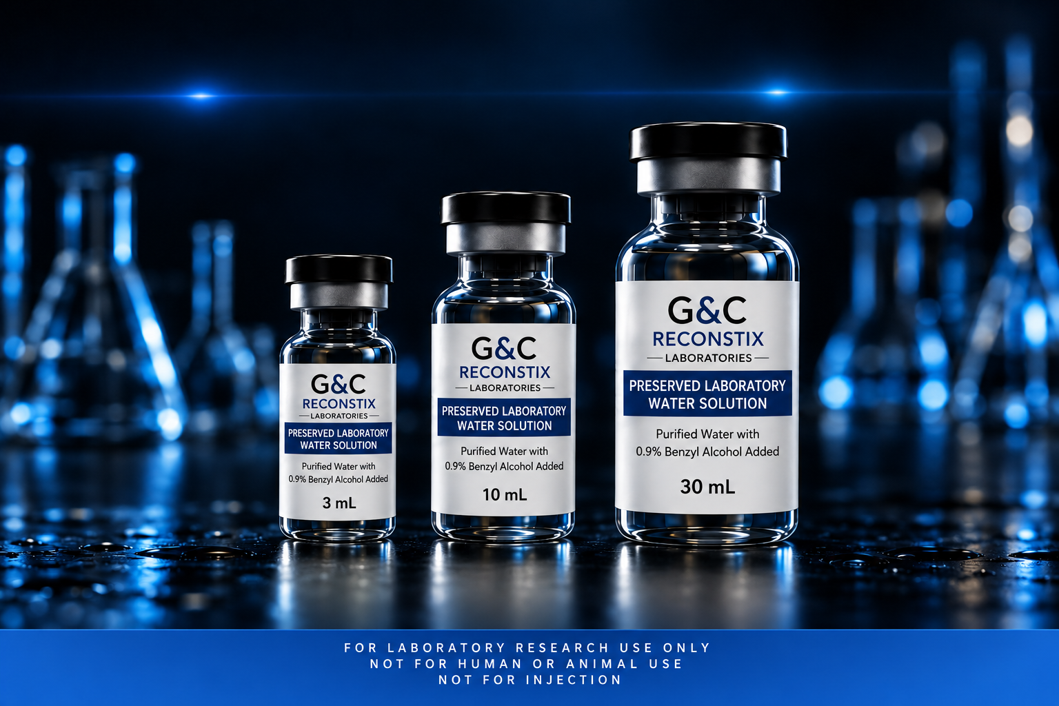 G&C Reconstix research solution packaging in a laboratory setting